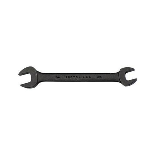 Proto® J3035B Open End Wrench, 11/16 x 3/4 in Wrench, Angled/Double Head, 8-63/64 in L, Alloy Steel, Black Oxide