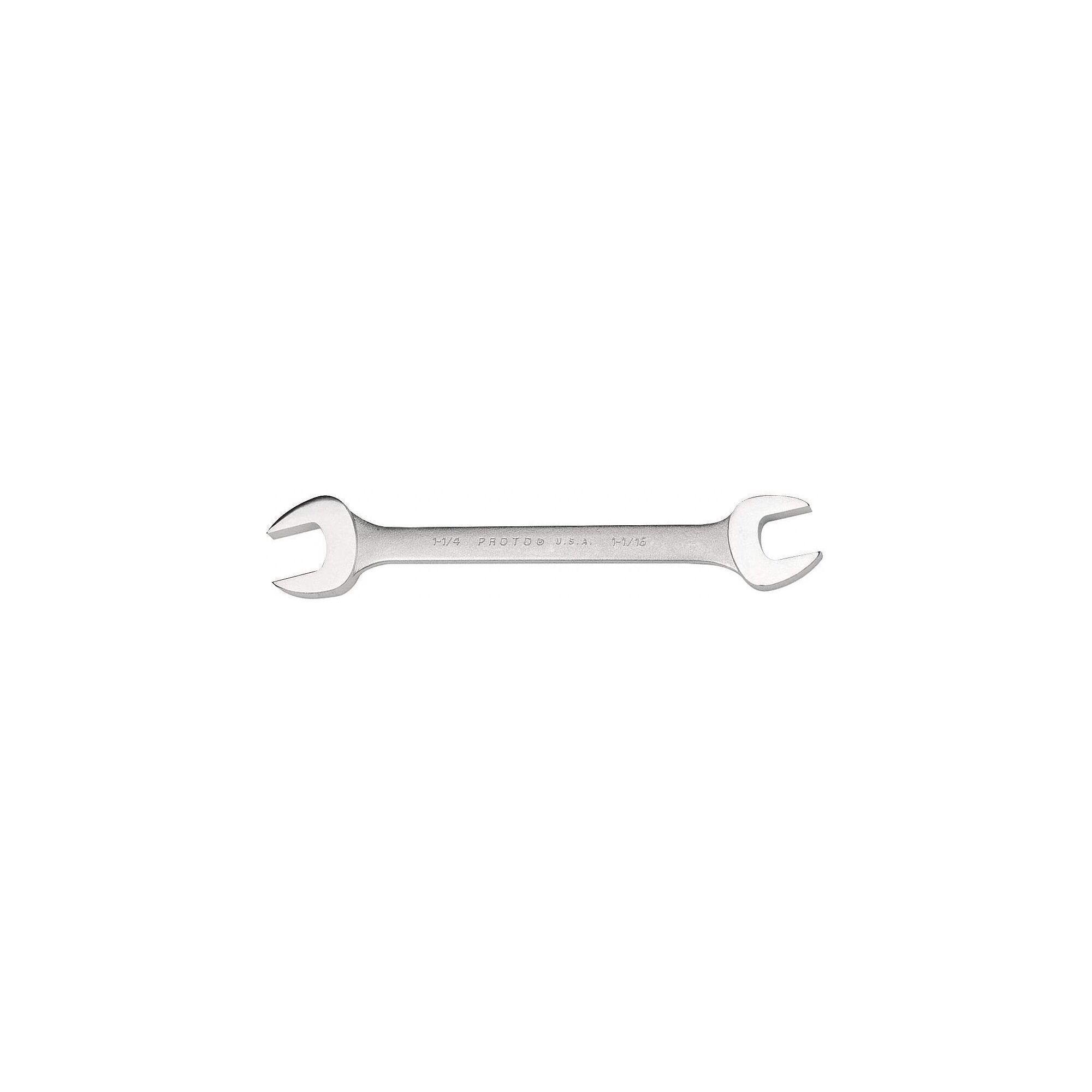 Proto® J3055 Open End Wrench, 1-1/4 x 1-5/16 in Wrench, Angled/Double Head, 14-1/2 in L, Alloy Steel, Satin, ASME B107.100
