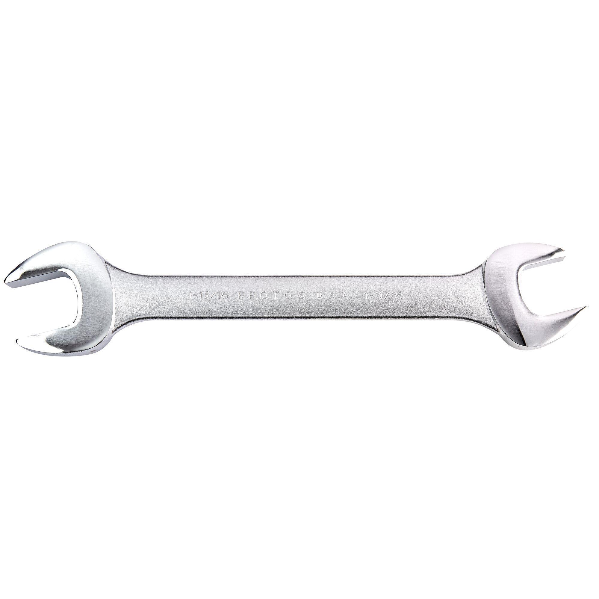 Proto® J3075 Open End Wrench, 1-11/16 x 1-13/16 in Wrench, Angled/Double Head, 18-1/2 in L, Alloy Steel, Satin, ASME B107.100