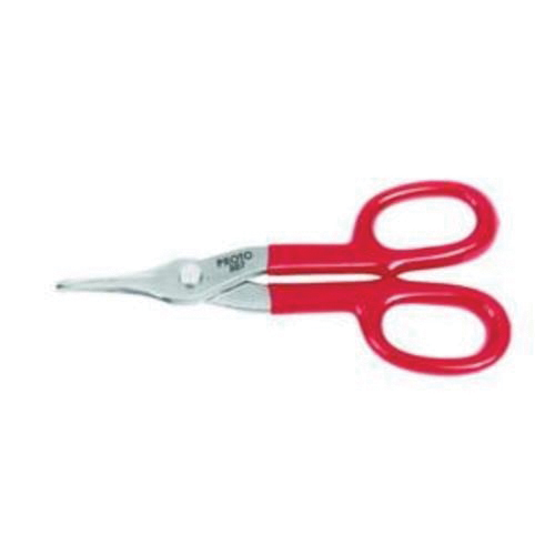 Proto® J312 Duckbill Snip, 18 ga Mild Steel, 2-3/4 in Length of Cut, Straight Snip, Steel Blade, Plastisol Handle, Soft Grip