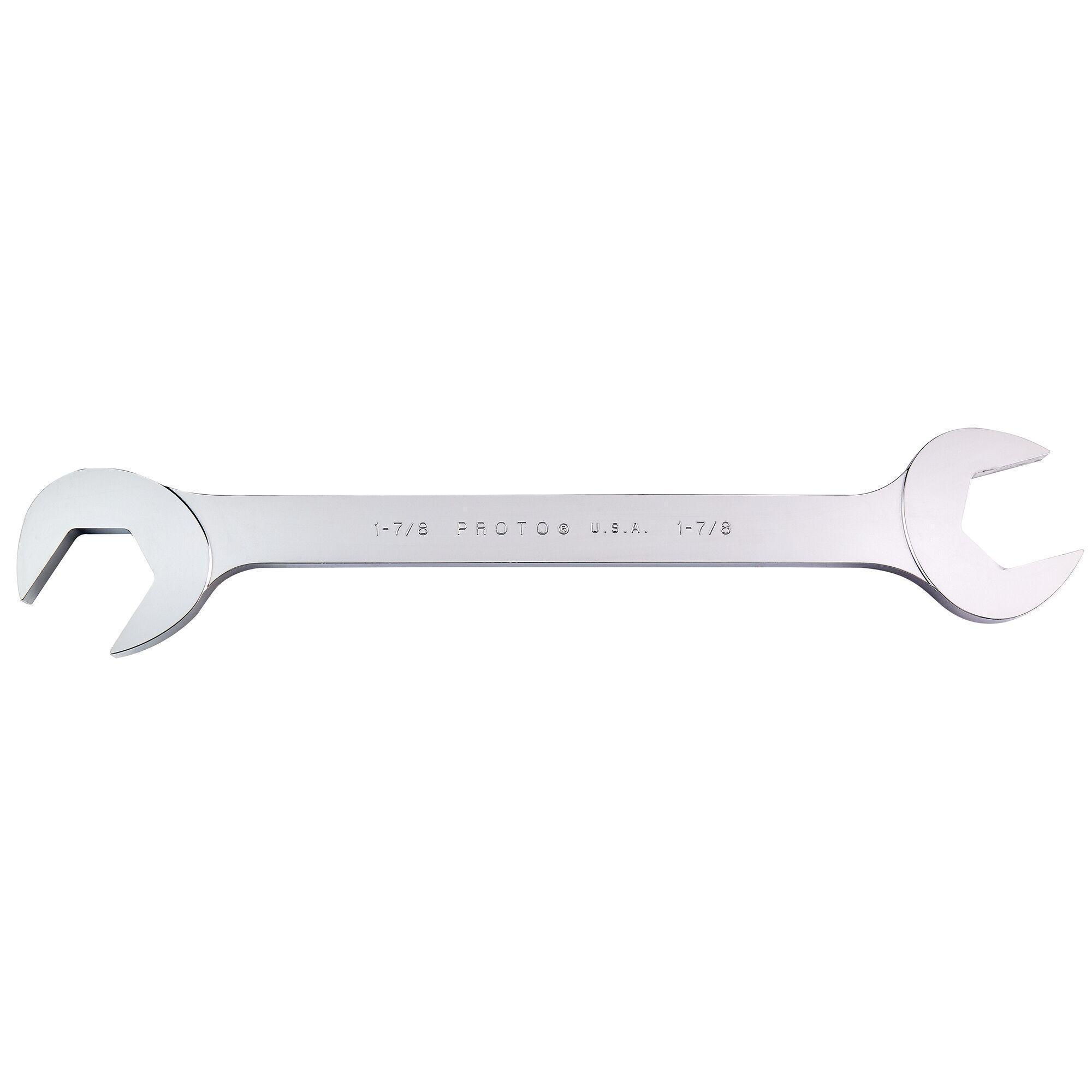 Proto® J3160 Open End Wrench, Angled Wrench, 1-7/8 in Wrench, Angled/Double Head, 19-3/4 in L, Nickel, Full Polished, ASME B107.100, Federal GGG-W-636E