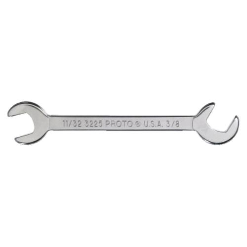 Proto® J3215 Ignition Short Open End Wrench, 7/32 x 1/4 in Wrench, Angled/Double Head, 3 in L, Alloy Steel, Satin, Federal GGG-W-636E