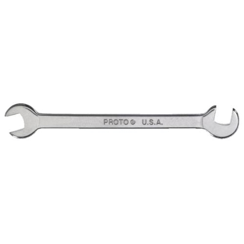 Proto® J3315 Short Open End Wrench, 15/64 in Wrench, Angled/Double Head, 3 in L, Alloy Steel, Satin, ASME B107.100