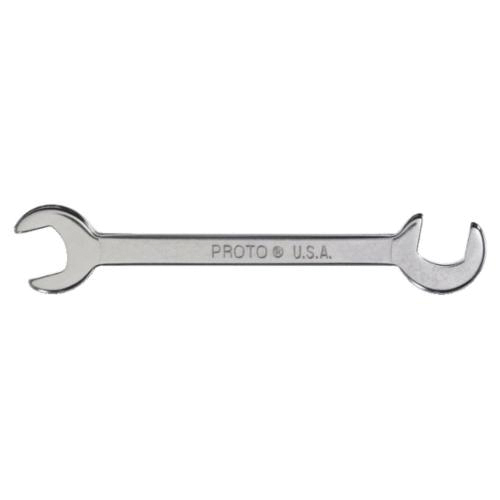 Proto® J3324 Short Open End Wrench, 3/8 in Wrench, Angled/Double Head, 3-3/4 in L, Alloy Steel, Satin, ASME B107.100