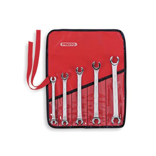 Proto® TorquePlus™ J3700MT Flare Nut Double End Wrench Set, 5 Pieces, 7 x 8 to 15 x 17 mm, Satin
