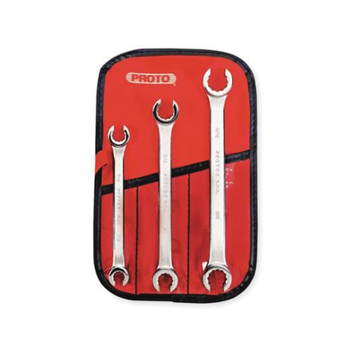 Proto® TorquePlus™ J3760T Flare Nut Double End Wrench Set, 3 Pieces, 3/8 x 7/16 to 5/8 x 11/16 in, Satin