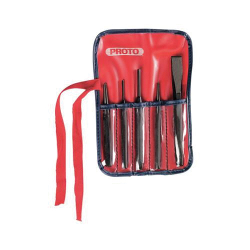 Proto® J3S2 Punch and Chisel Set, Center/Cold/Pin/Starting Style, 5/8 in Chisel, 1/8 to 3/8 in Punch, 4 Punches, 1 Chisels, 5 Pieces