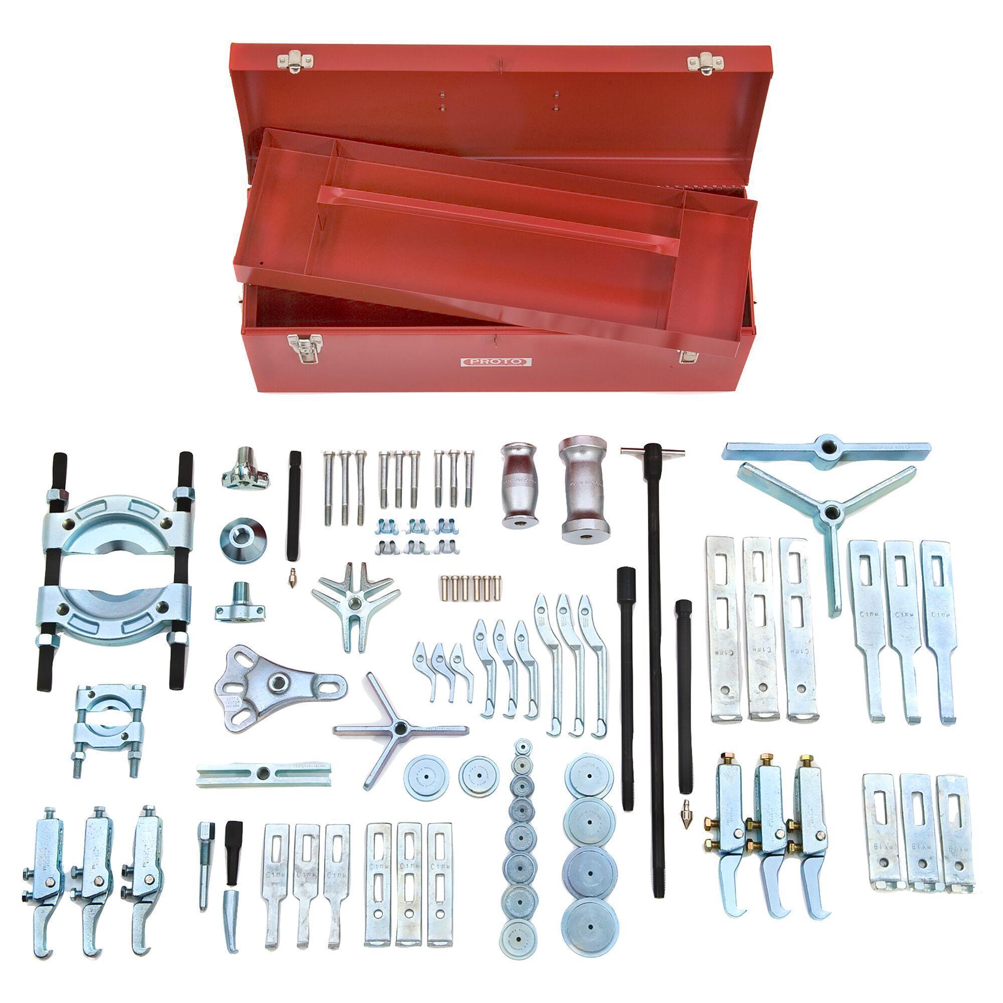 Proto® PROTO-EASE™ J4235B Master Puller Set With Box, 10 ton, 25 Jaws