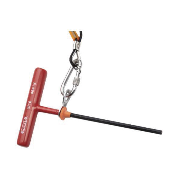 Proto® J46405-TT Tether Ready Hex Key, Cushion Grip/T-Handle Handle, ASME B18.3, Alloy Steel, Black Oxide