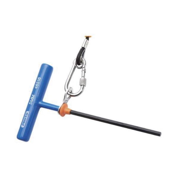 Proto® J46508-TT Tether Ready Hex Key, Cushion Grip/T-Handle Handle, Alloy Steel, Black Oxide