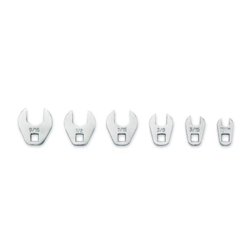 Proto® J47000CF Anti-Slip Crowfoot Wrench Set, 6 Pieces, 1/4 to 9/16 in, Full Polished