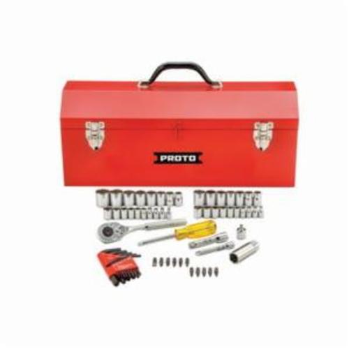 Proto® J47065-1A Socket Set, 6/12 Points, 1/4 and 3/8 in Drive, 65 Pieces