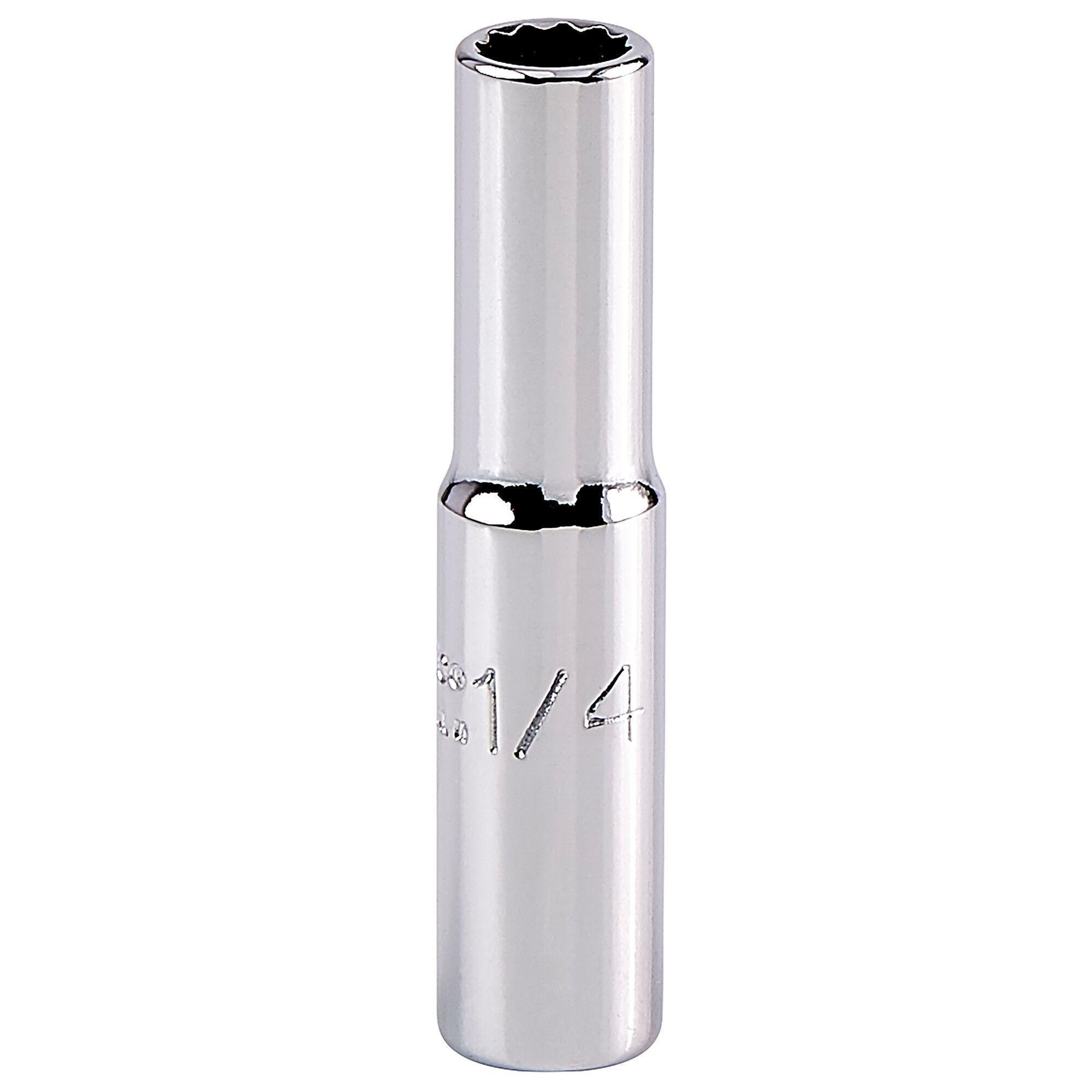Proto® TorquePlus™ J4708LT Deep Length Socket, Imperial, 1/4 in Square Drive, 1/4 in