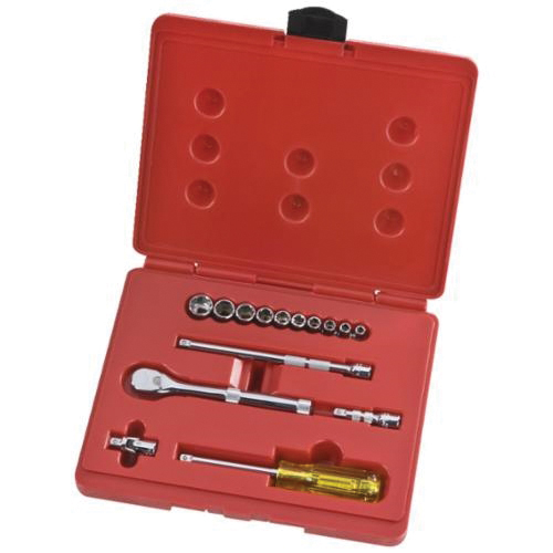 Proto® TorquePlus™ J47112XL Combination Socket Set, ASME B107.1/B107.500, Imperial, 6 Points, 1/4 in Drive, 15 Pieces, Included Socket Size: 3/16 to 9/16 in