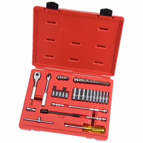 Proto® TorquePlus™ J47120 Combination Socket Set, ASME B107.1/B107.500, 6, 8 Points, 1/4 in Drive, 37 Pieces, Tool Box Container