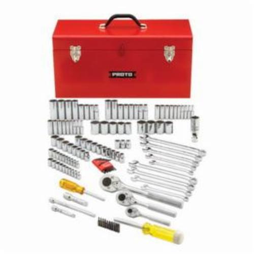 Proto® J47125-1A Socket Set, 6/8/12 Points, 1/4 in, 3/8 in, 1/2 in Drive, 125 Pieces