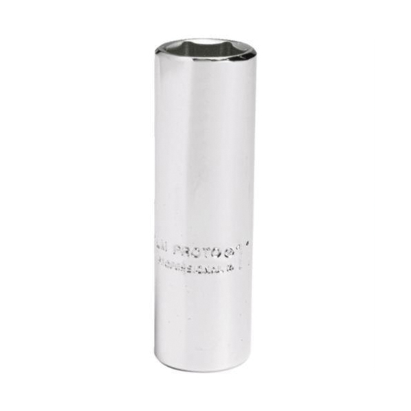 Proto® TorquePlus™ J4712LM Deep Length Socket, Metric, 1/4 in Square Drive, 12 mm
