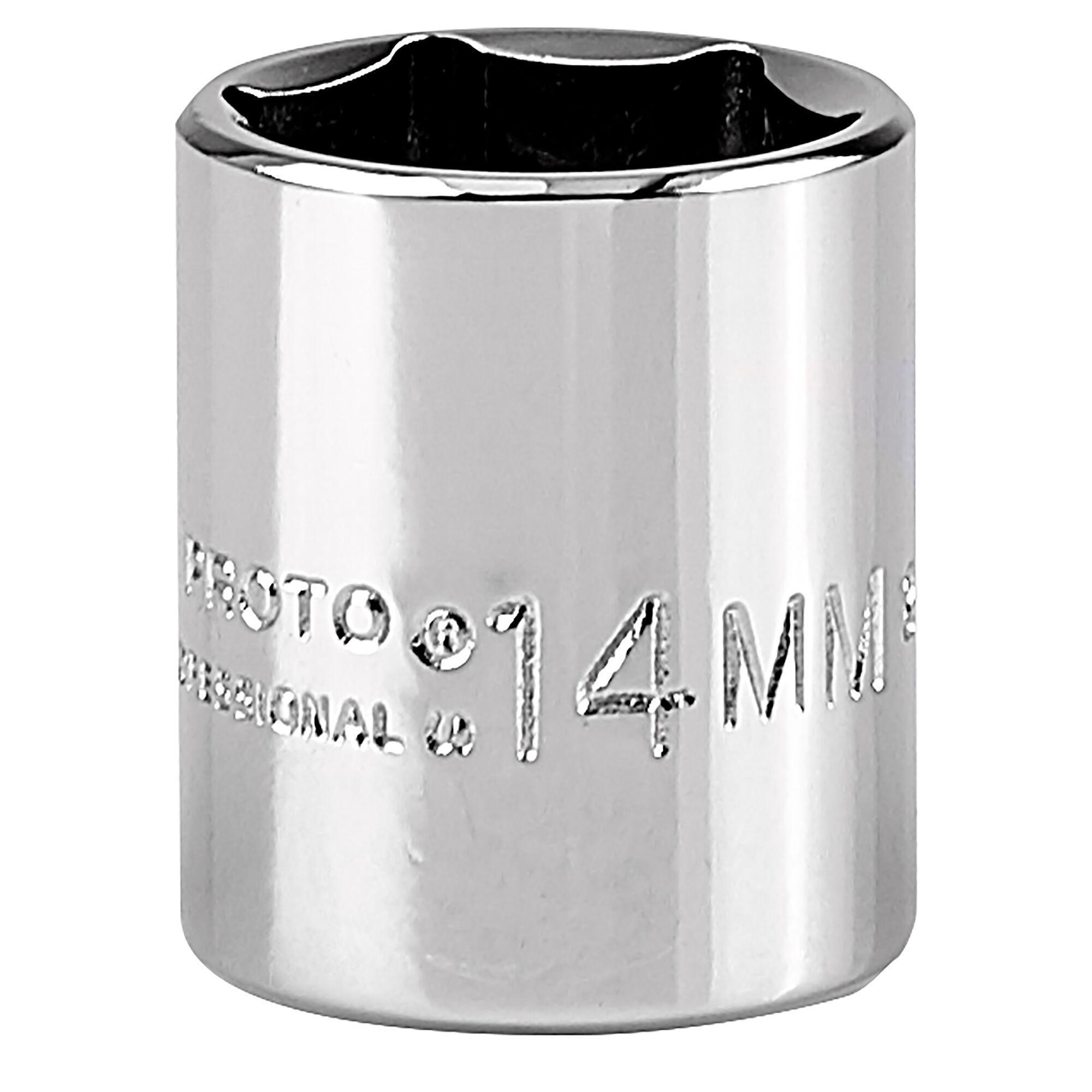Proto® TorquePlus™ J4714M Standard Length Socket, Metric, 1/4 in Square Drive, 14 mm