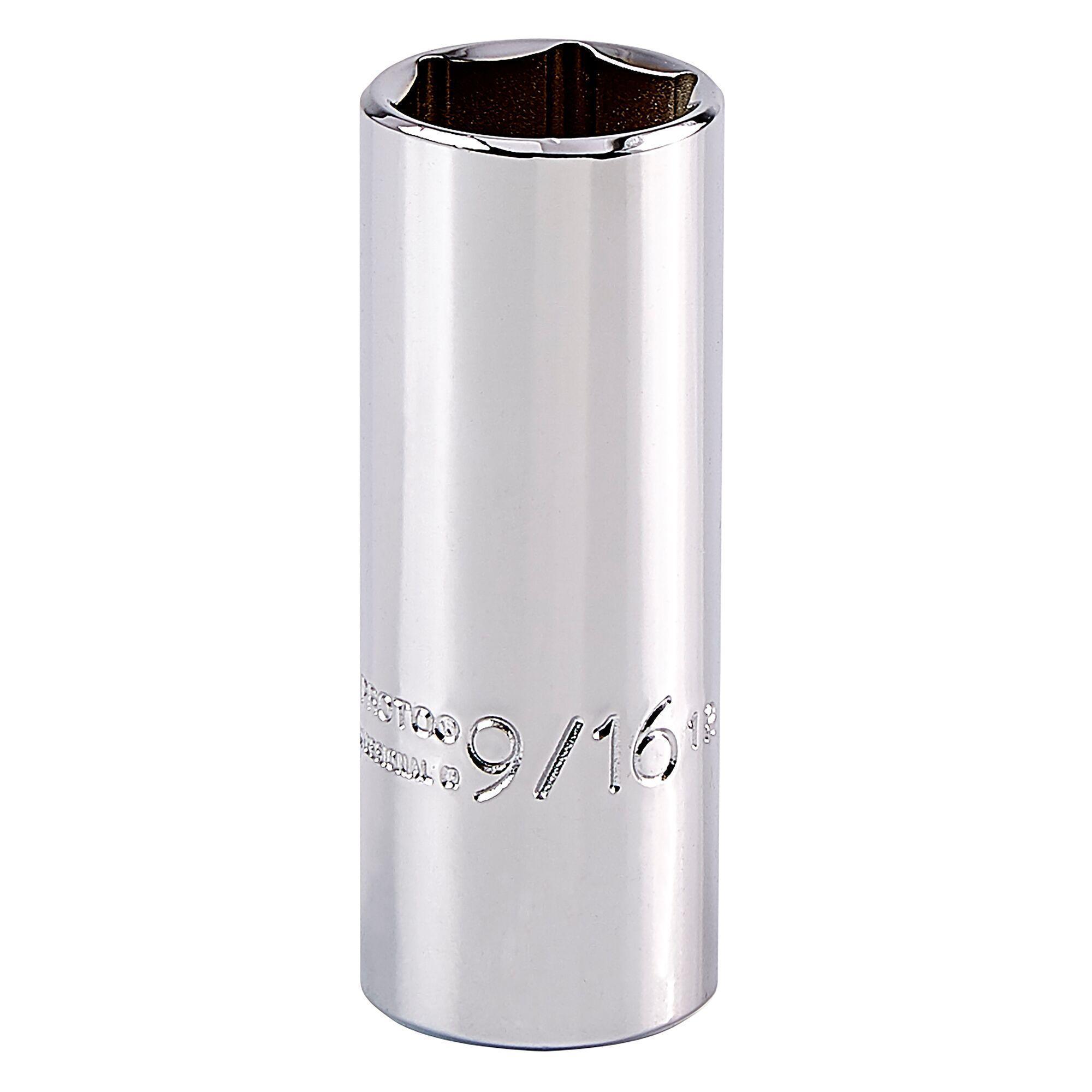 Proto® TorquePlus™ J4718L Deep Length Socket, Imperial, 1/4 in Square Drive, 9/16 in
