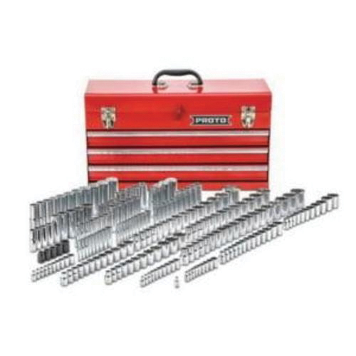 Proto® J47216-1 Fractional Socket Set, 6, 8, 12 Points, 1/4 in, 3/8 in, 1/2 in Drive, 205 Pieces