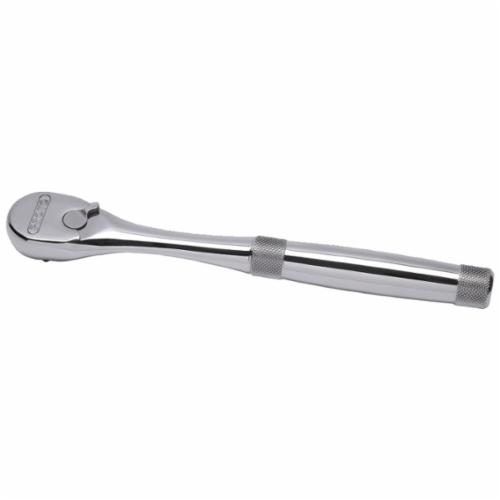 Proto® J4749XL Non-Insulated Standard Length Hand Ratchet, Imperial, 1/4 in Drive, Pear Head, 5 in OAL, Steel, Full Polished, ASME B107.10M/B107.500