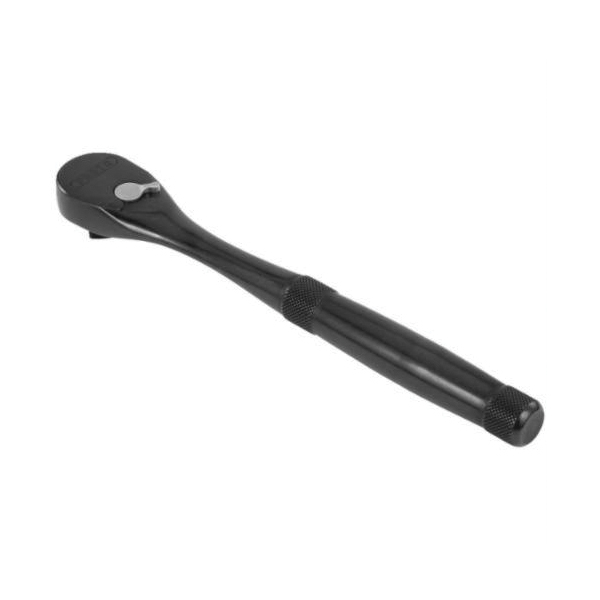 Proto® J4749XLBL Non-Insulated Standard Hand Ratchet, 1/4 in Drive, Pear Head, 6-11/16 in OAL, Steel, Black Oxide, ASME B107.500