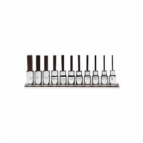 Proto® J4770-11 Socket Bit Set, Imperial, 1/16 to 5/16 in Hex, 1/4 in Drive, 11 Pieces, Full Polished
