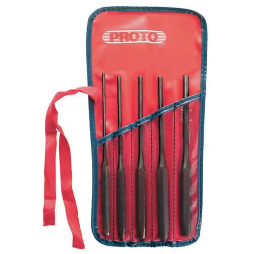 Proto® J48005LS2 Super Duty Punch Set, Drive Pin Style, 5/32 to 1/4 in Punch, 5 Punches, 5 Pieces