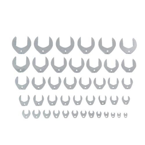 Proto® J49001CF Anti-Slip Crowfoot Wrench Set, 43 Pieces, 3/8 to 3 in, Full Polished