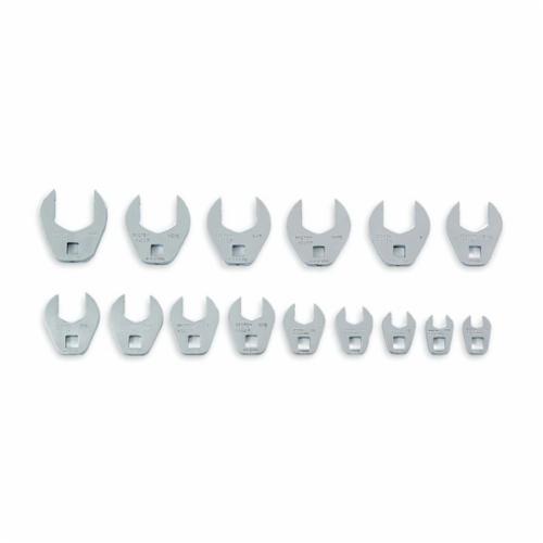 Proto® J49003CF Anti-Slip Design Crowfoot Wrench Set, Imperial, 15 Pieces, 3/8 to 1-1/4 in, Full Polished