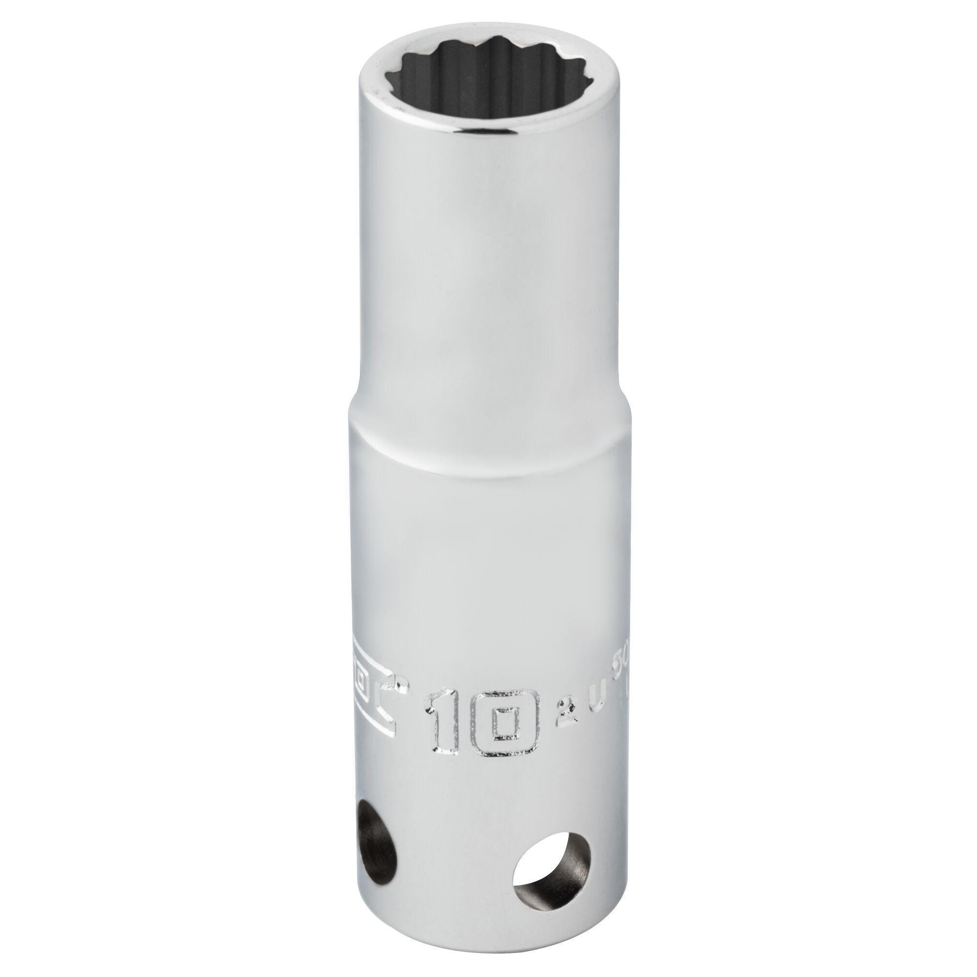 Proto® TorquePlus™ J5010M-TT Deep Length Tether Ready Socket, 3/8 in Square Drive, 10 mm, 12 Points