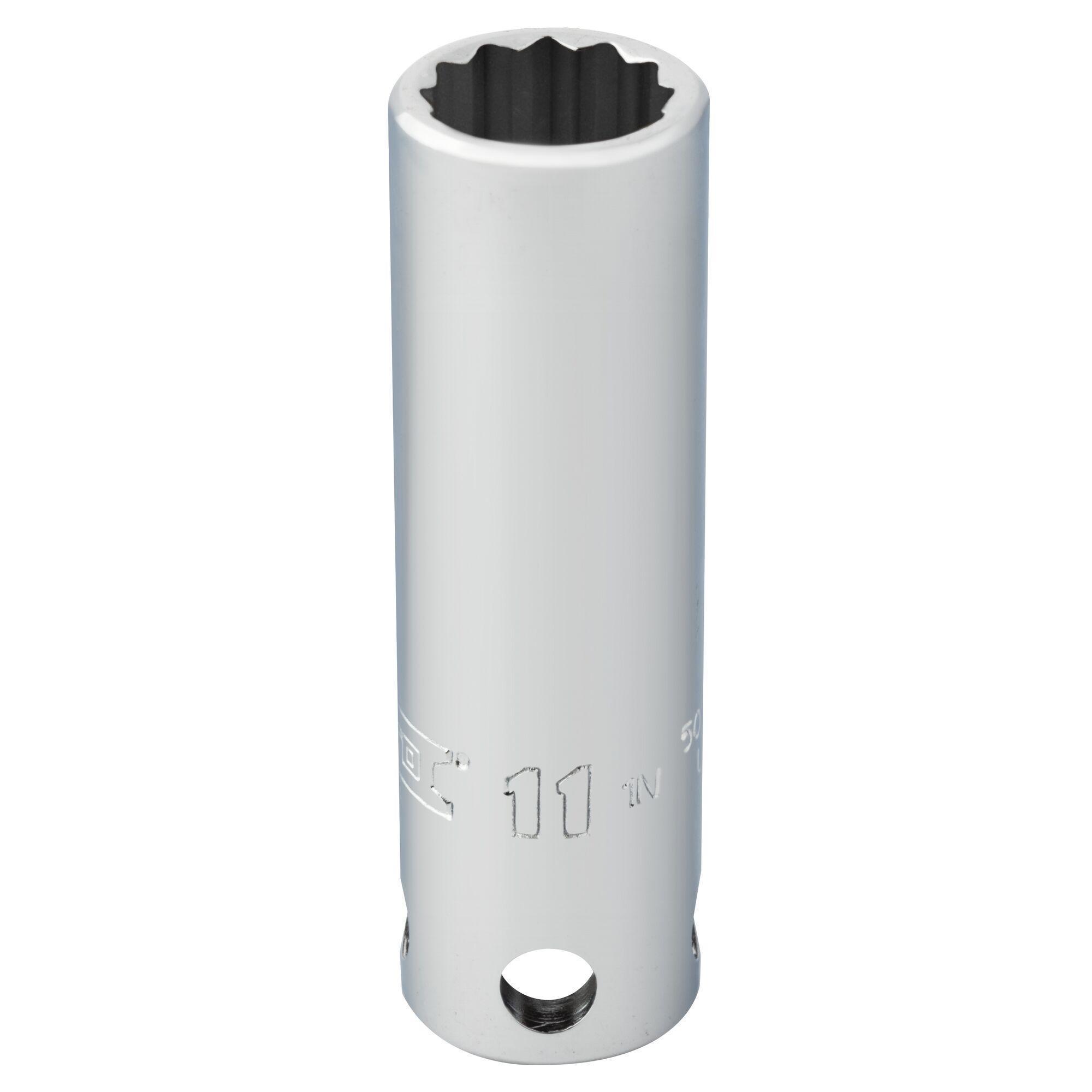 Proto® TorquePlus™ J5011M-TT Deep Length Tether Ready Socket, 3/8 in Square Drive, 11 mm, 12 Points