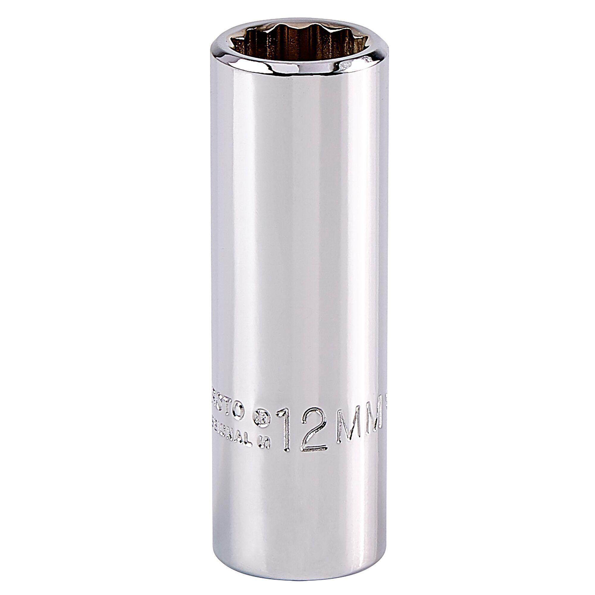 Proto® TorquePlus™ J5012M Deep Length Socket, Metric, 3/8 in Square Drive, 12 mm