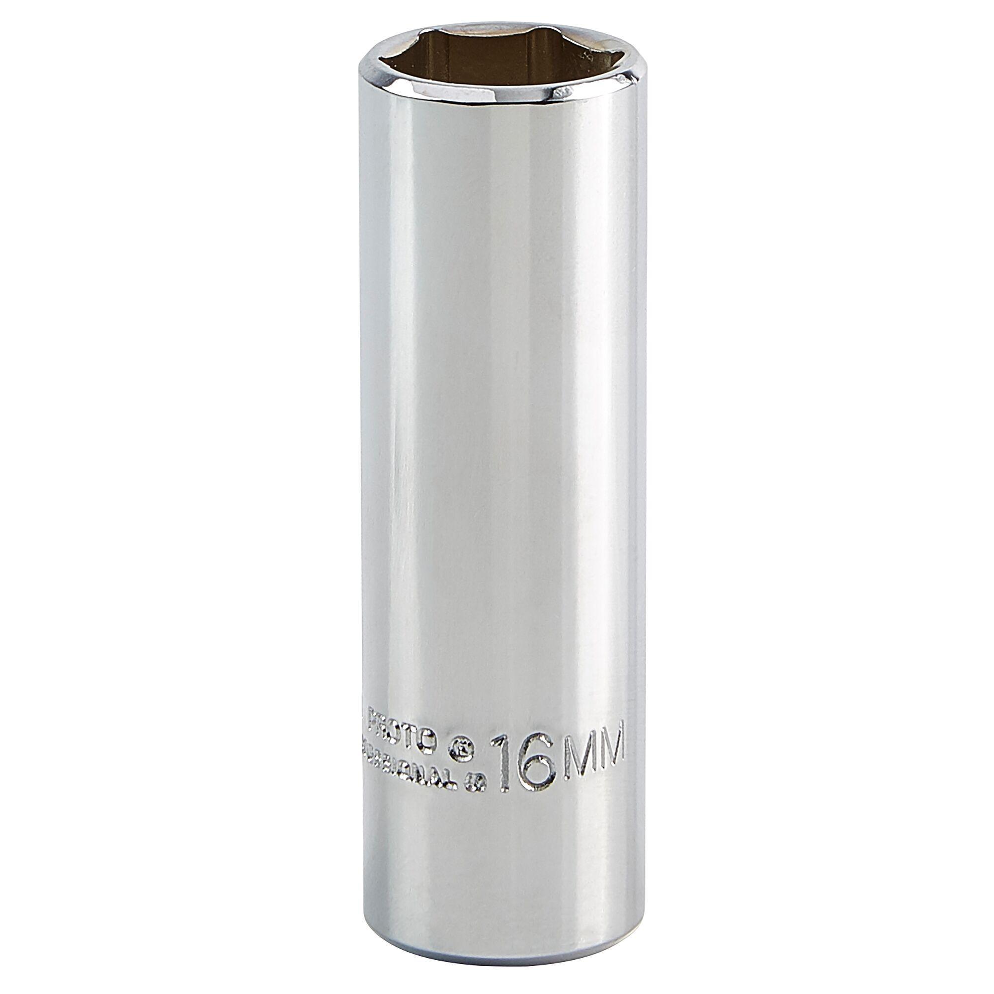 Proto® TorquePlus™ J5016MH Deep Length Socket, Metric, 3/8 in Square Drive, 16 mm