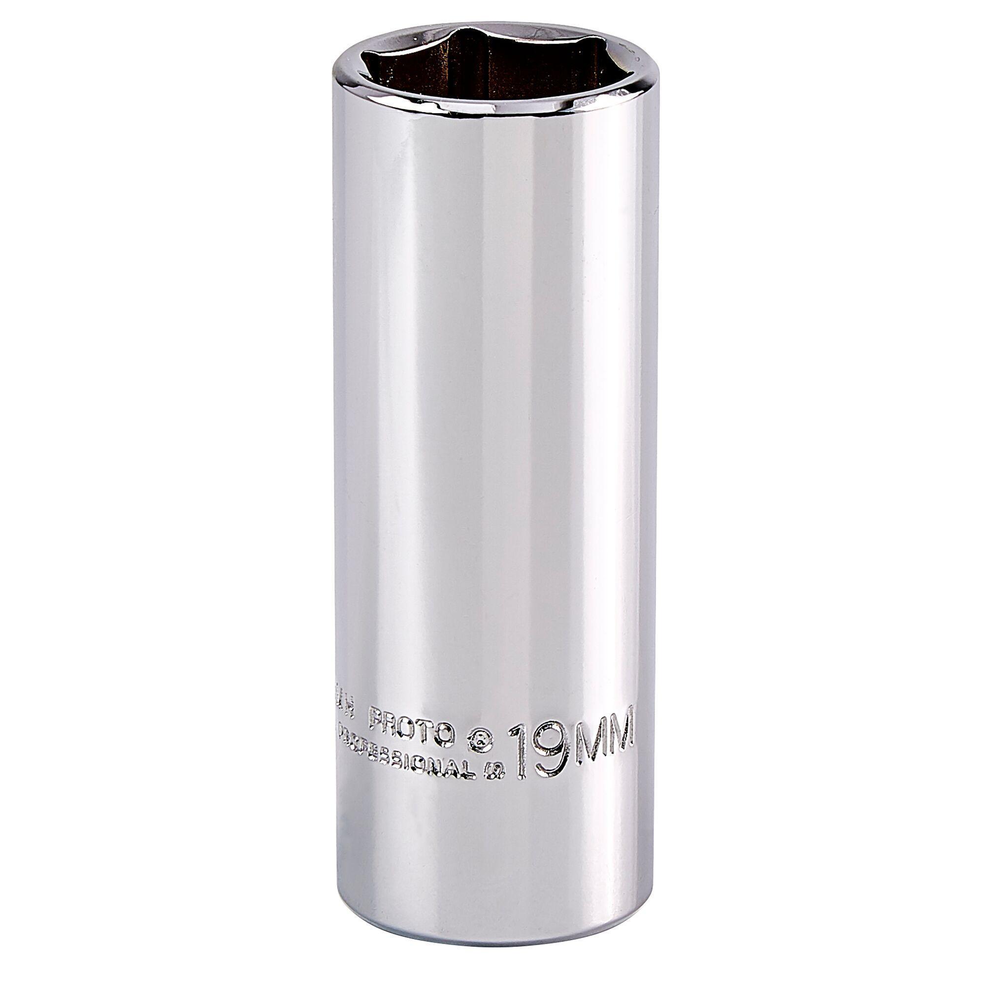 Proto® TorquePlus™ J5019MH Deep Length Socket, Metric, 3/8 in Square Drive, 19 mm