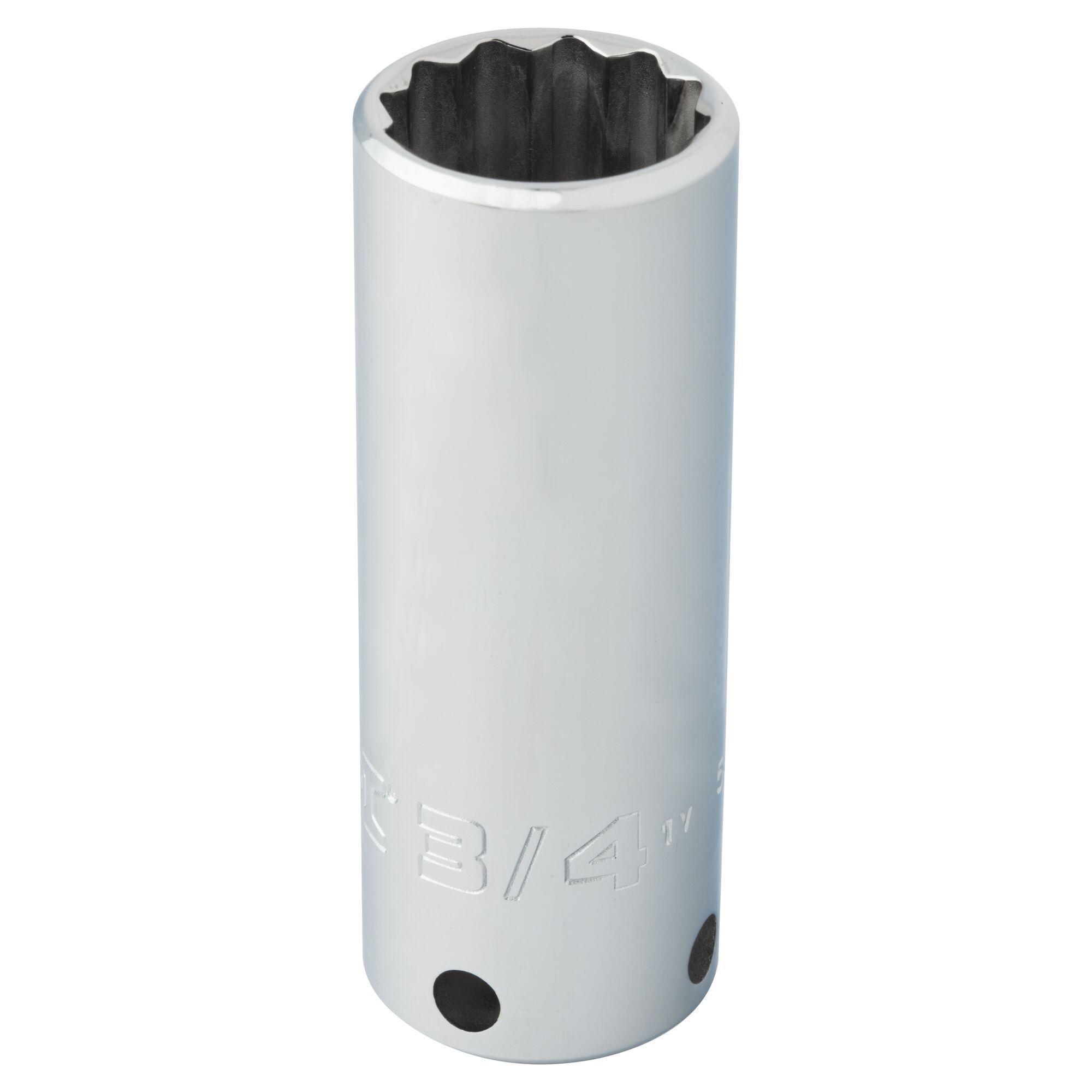 Proto® TorquePlus™ J5024-TT Deep Length Tether Ready Socket, 3/8 in Square Drive, 3/4 in, 12 Points