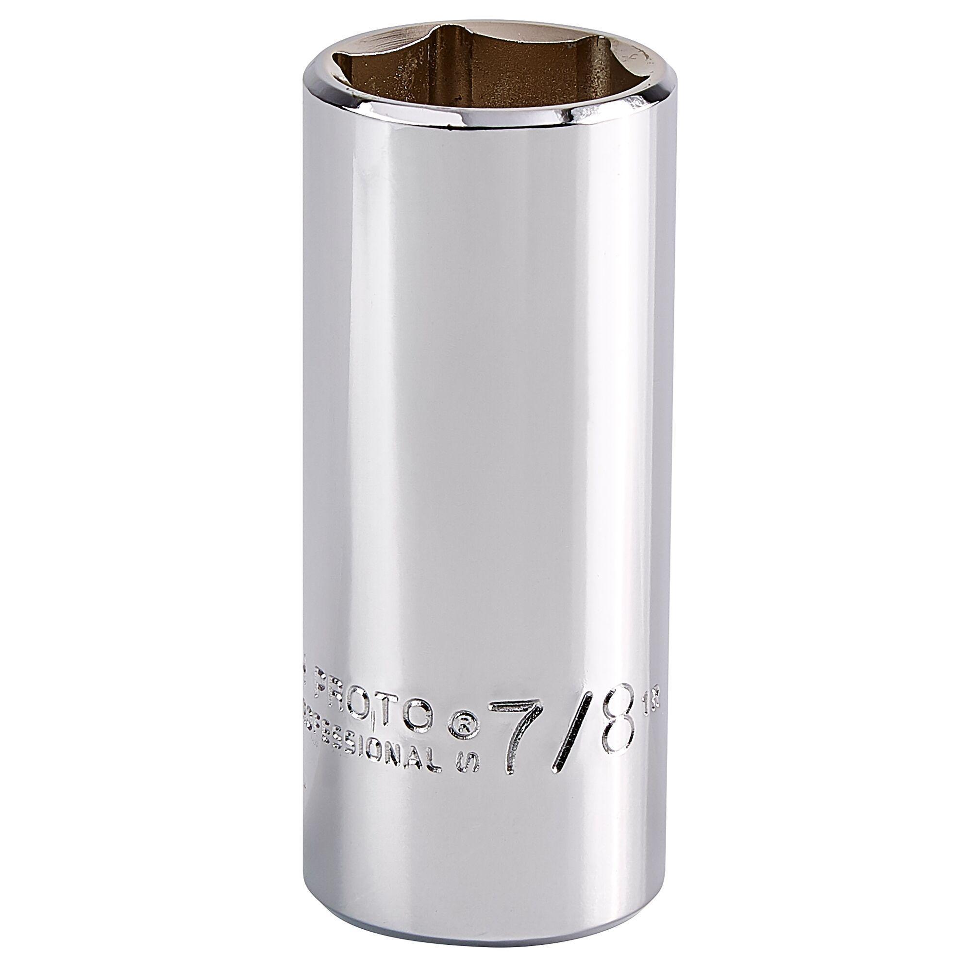 Proto® TorquePlus™ J5028H Deep Length Socket, Imperial, 3/8 in Square Drive, 7/8 in