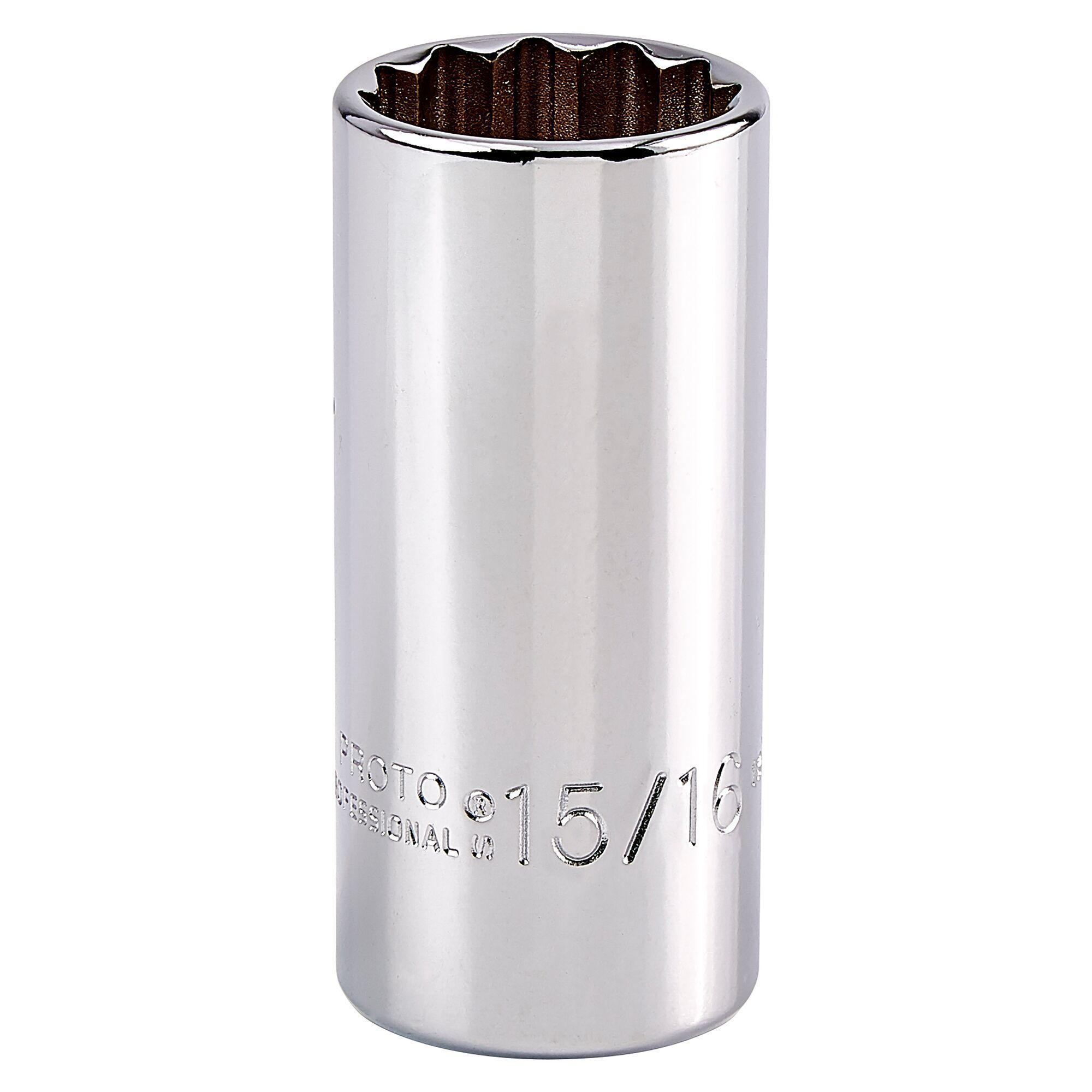 Proto® TorquePlus™ J5030 Deep Length Socket, Imperial, 3/8 in Square Drive, 15/16 in