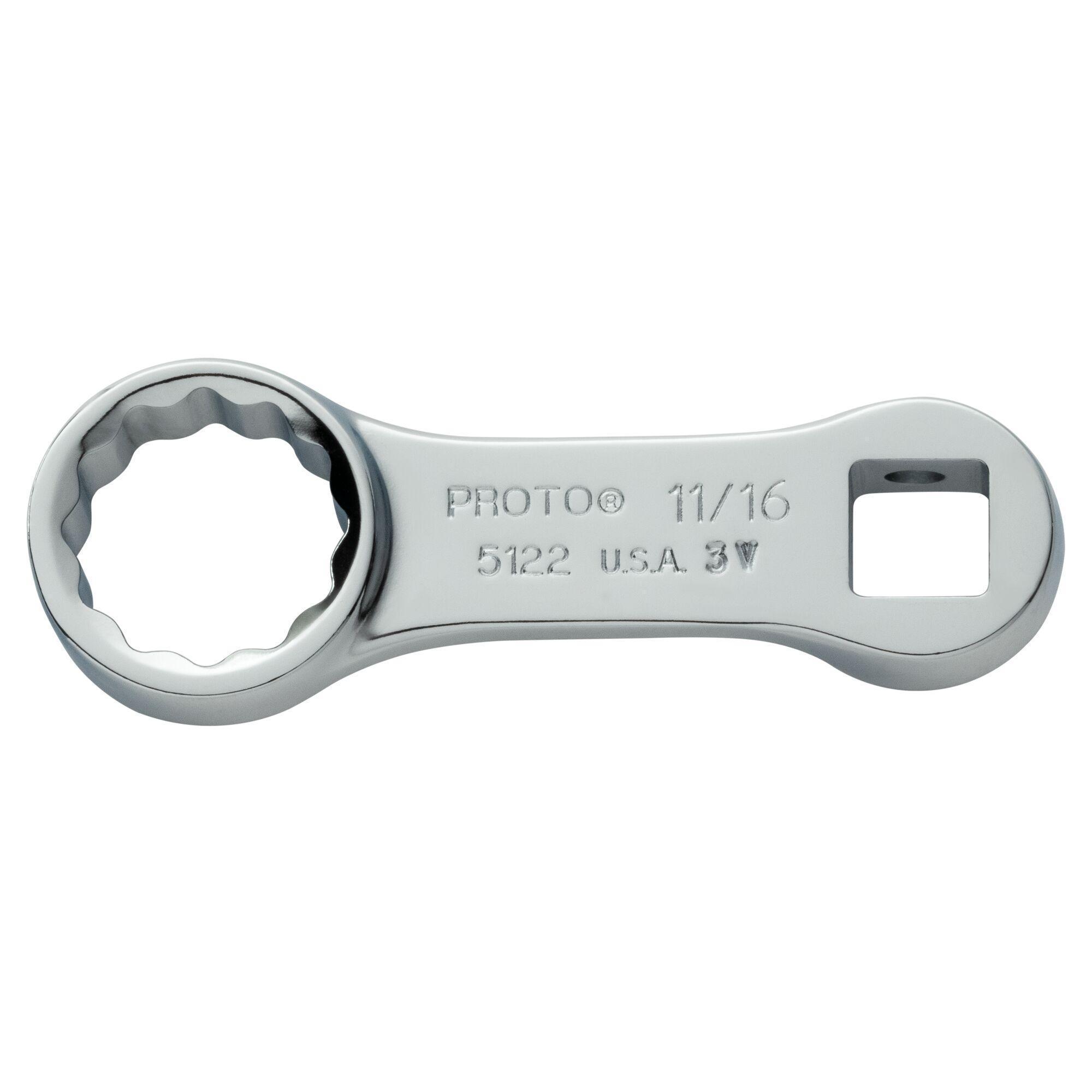 Proto® J5122 Torque Adapter, 11/16 in Wrench, 3/8 in Drive, 2-29/32 in OAL