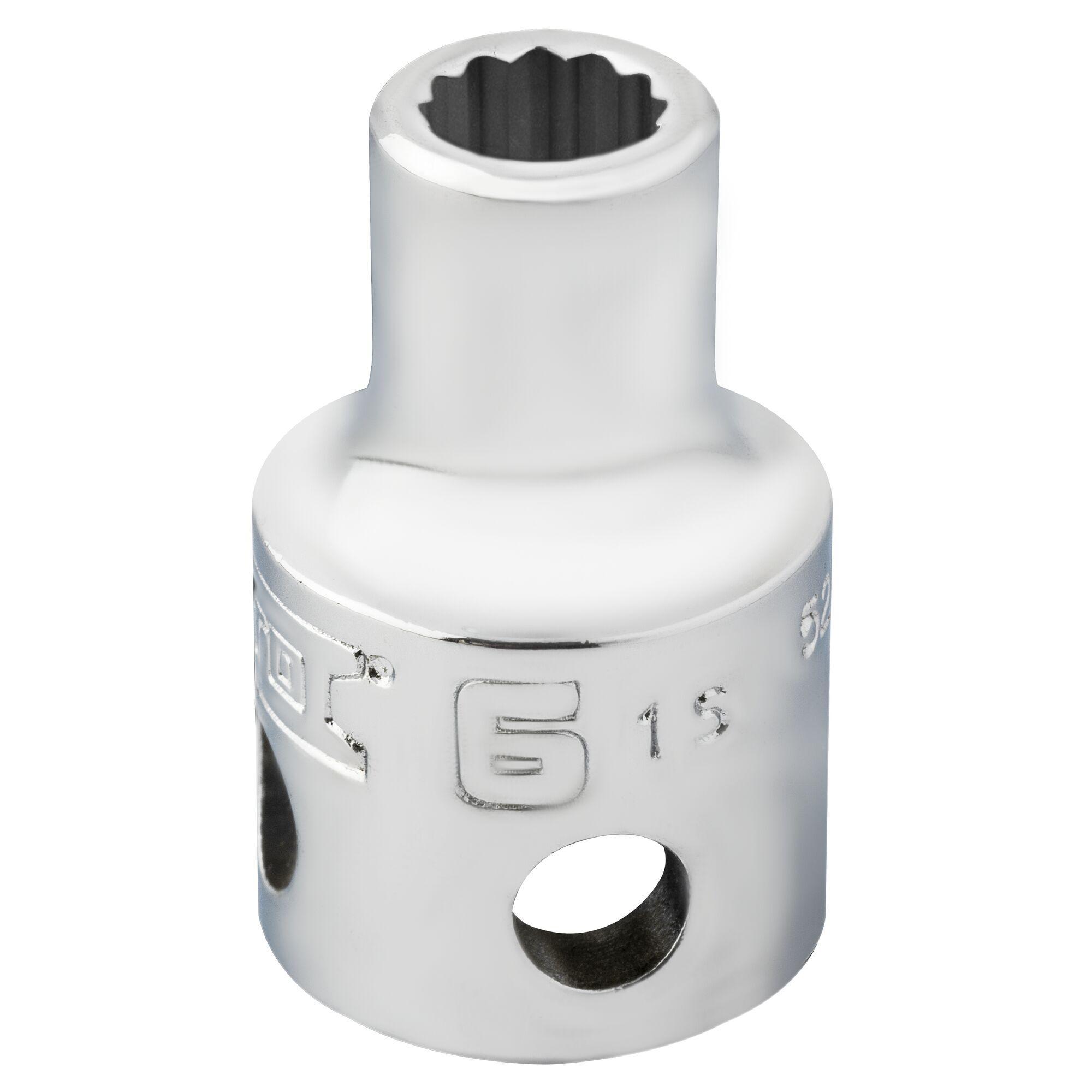 Proto® TorquePlus™ J5206M-TT Standard Length Tether Ready Socket, 3/8 in Square Drive, 6 mm, 12 Points