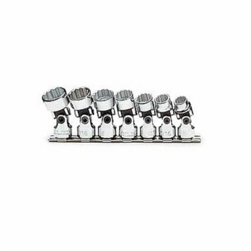 Proto® TorquePlus™ J52102 Universal Socket Set, ASME B107.1, 12 Points, 3/8 in Drive, 7 Pieces, Included Socket Size: 3/8 to 3/4 in