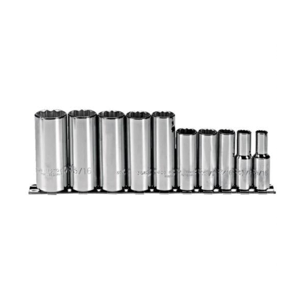 Proto® TorquePlus™ J52107 Socket Set, Imperial, 10 Pieces, Full Polished