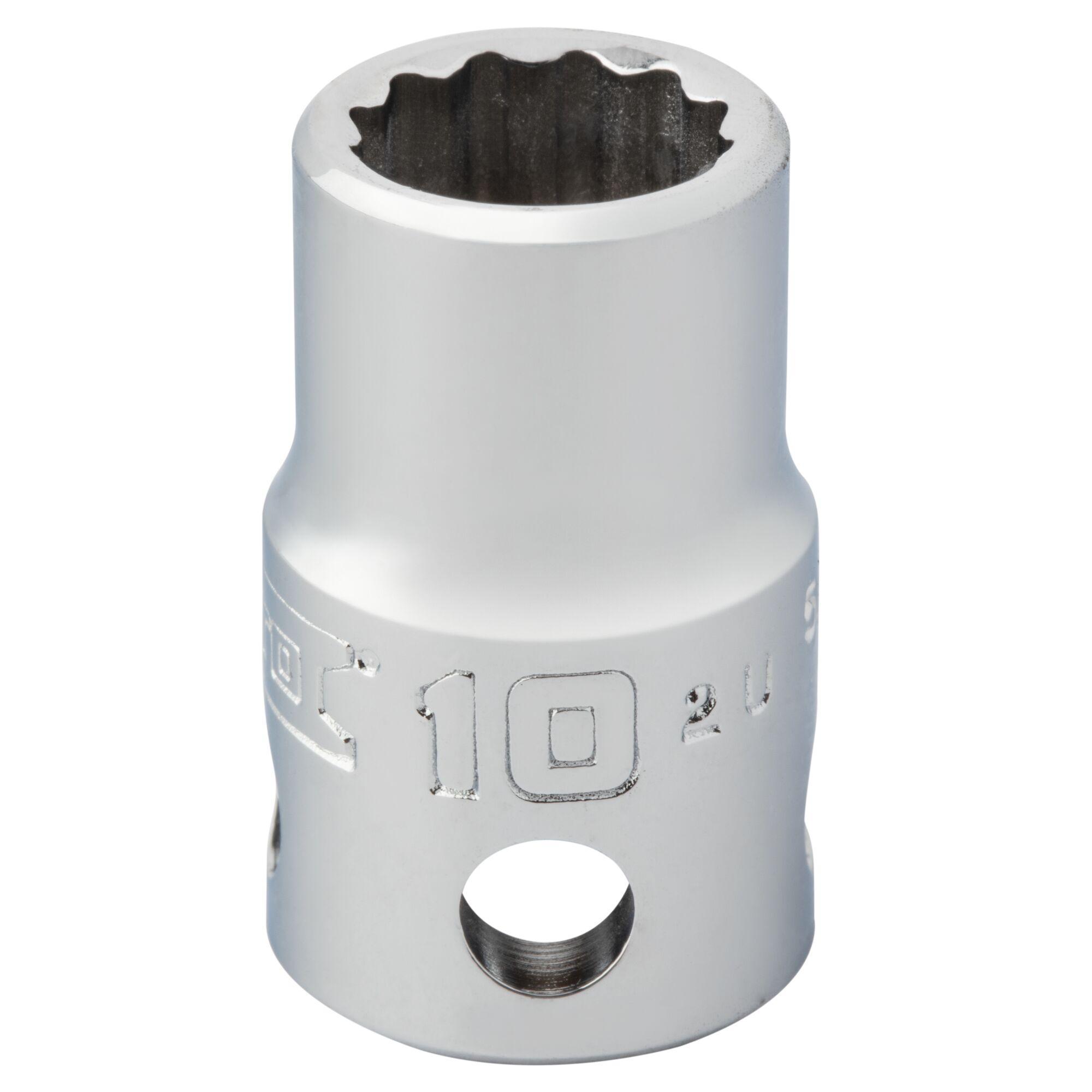 Proto® TorquePlus™ J5210M-TT Standard Length Tether Ready Socket, 3/8 in Square Drive, 10 mm, 12 Points
