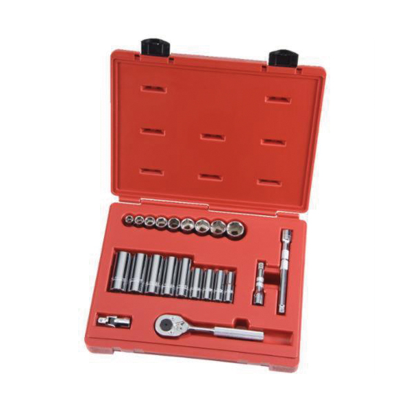 Proto® TorquePlus™ J52134 Socket Set, ASME B107.1/B107.500, 6 Points, 3/8 in Drive, 22 Pieces, Tool Box Container