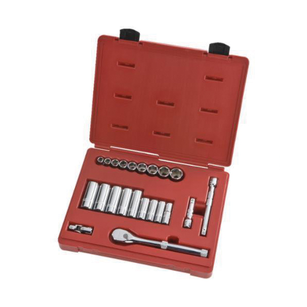 Proto® J52134XL Mixed Length Socket Bit Set, 3/8 in Drive, 22 Pieces, Full Polished, ASME B107.1/B107.500