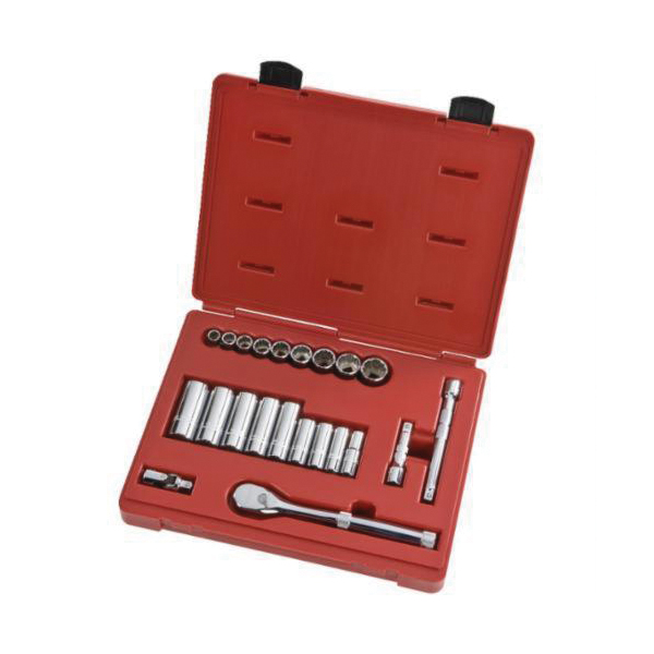 Proto® TorquePlus™ J52136XL Socket Set, ASME B107.1/B107.500, Imperial, 12 Points, 3/8 in Drive, 22 Pieces