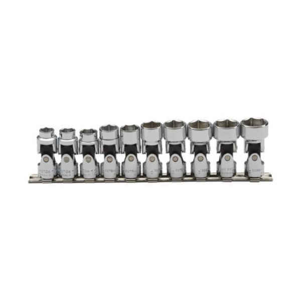 Proto® TorquePlus™ J52201 Universal Socket Set, Metric, 10 Pieces, For Use With Stubborn or Damaged Fastener, Full Polished
