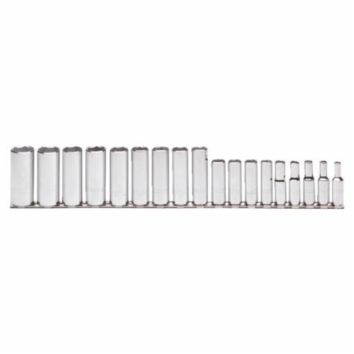 Proto® TorquePlus™ J52203 Socket Set, ASME B107.5M, 6 Points, 3/8 in Drive, 18 Pieces, Included Socket Size: 6 to 23 mm