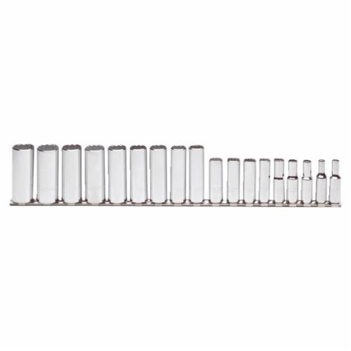 Proto® TorquePlus™ J52207 Socket Set, ASME B107.5M, 12 Points, 3/8 in Drive, 18 Pieces