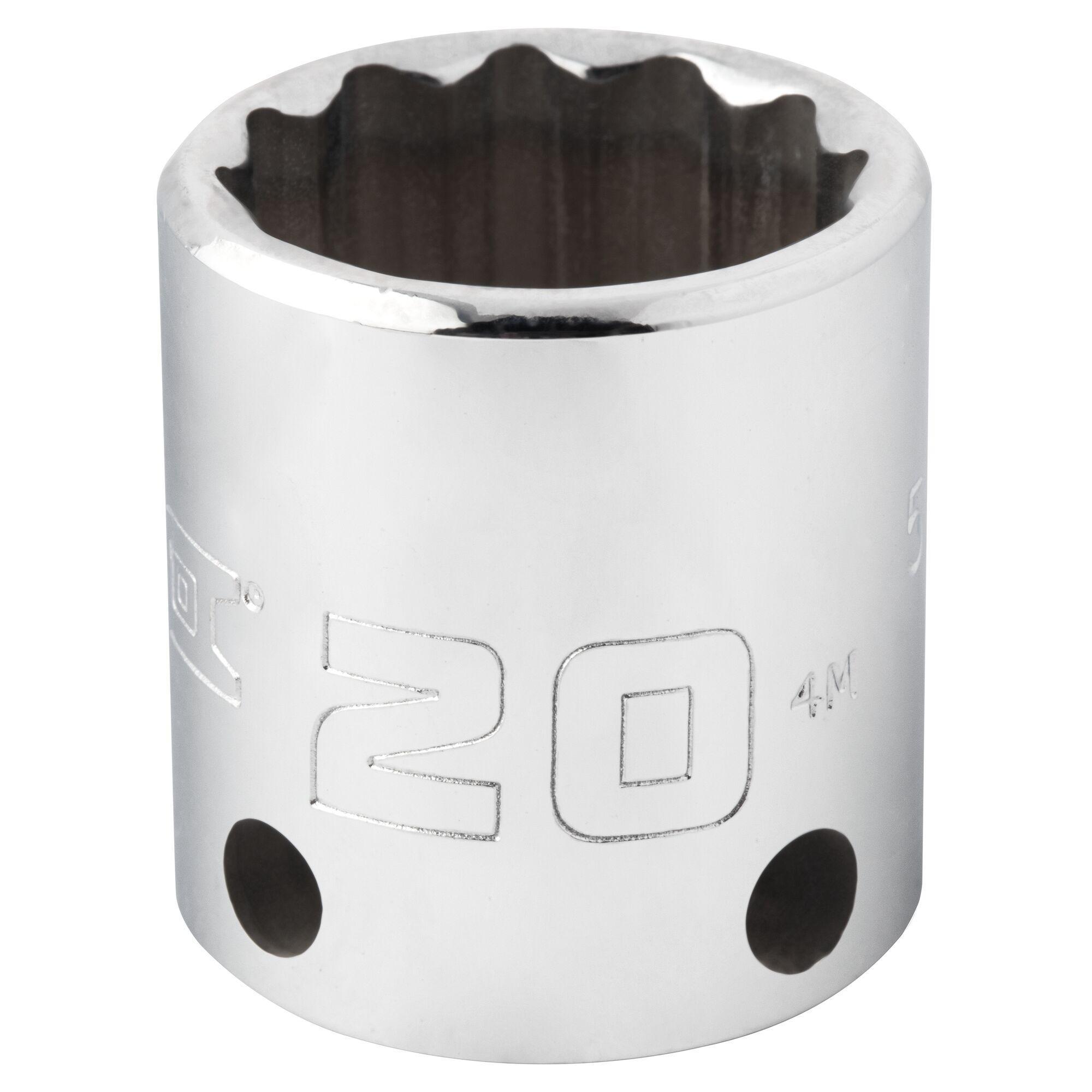Proto® TorquePlus™ J5220M-TT Standard Length Tether Ready Socket, 3/8 in Square Drive, 20 mm, 12 Points